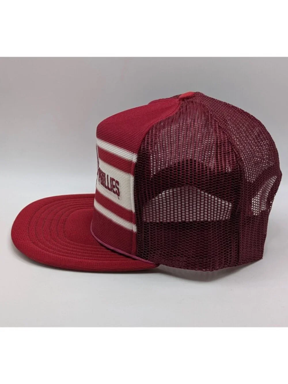 Vintage Philadelphia Phillies Snapback Trucker Hat Mesh 80s Retro MLB Baseball